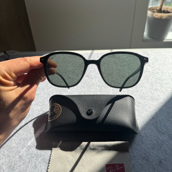 Ray-Ban Leonard Sunglasses RB2193 Polarized Polished Black - Picture 3 of 10